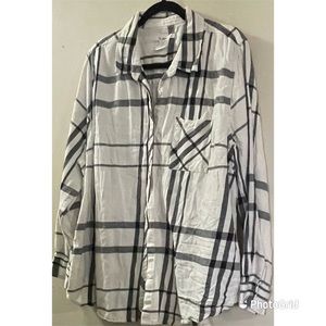 Black and cream plaid shirt